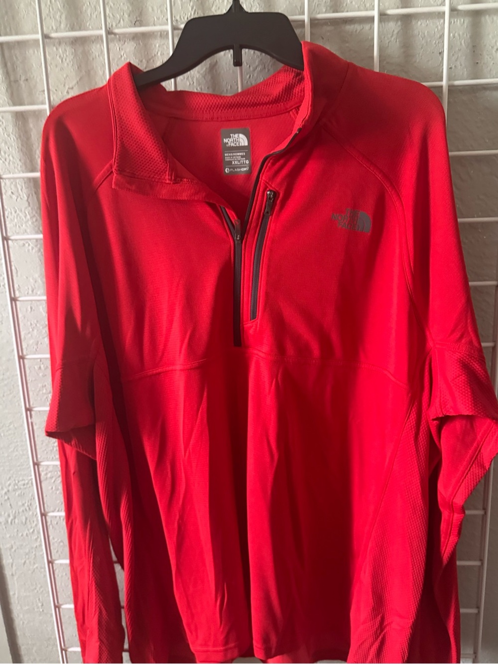 The North Face Men’s Bright Red Half-Zip Performance Jacket